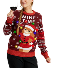 Jule Sweaters Wine Time Christmas Sweater Unisex - Red