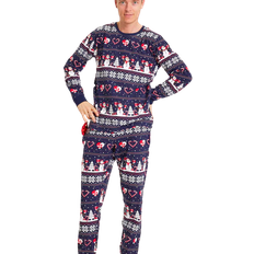 Jule Sweaters Christmas Heart Pajamas Unisex - Navy