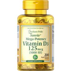Puritan's Pride Vitamin D3 5,000 IU Bolsters Immunity Immune System Support