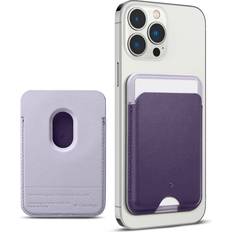 Caseology Lila Plånboksfodral Caseology Nano Pop Magnetisk plånbok korthållare designad för MagSafe Wallet Kompatibel med iPhone 12 Serien iPhone 13 Serien Grape Purple