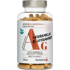 Ashwagandha Vitaminer & Mineraler BioSalma AG Ashwagandha + Turmeric and B Vitamins 120 st