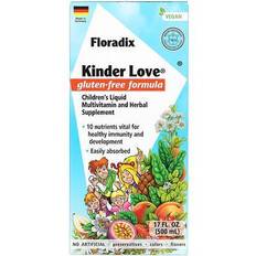 Floradix Gaia Herbs, Kinder Love, Liquid Multivitamin Herbal Supplement, Gluten