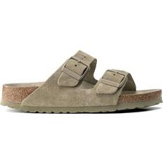 Birkenstock 12 - Mocka Sandaler Birkenstock Arizona Soft Footbed Suede Leather - Faded Khaki