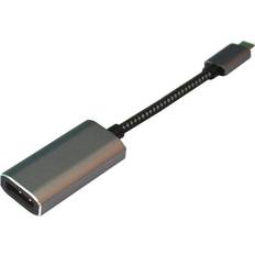 Nördic USBC-N1196 USBC Till Displayport Adapter, 10cm, Aluminium, Space
