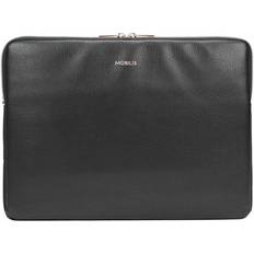 Mobilis laptop-fodral 12,5 tum 14 tum vattentät läderficka kompatibel MacBook Air och MacBook Pro 13,3 tum, laptop-sleeve, svart och silver