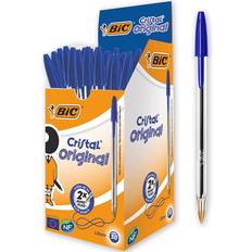 Kulspetspennor Bic Cristal Original Ballpoint Pen Blue 1.00mm 50-pack