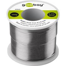 Goobay 40845 lödtenn blyfri; ø 1,0 mm, 250 g märkeslödtenn med en silverhalt (Ag) på 0, 3%
