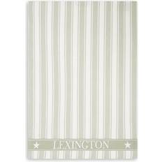 Lexington Kökshanddukar Lexington Icons Cotton Twill Waffle Striped Kökshandduk Vit, Grön (70x50cm)