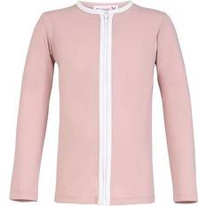 Polyamide UV-tröjor Barnkläder Petit Crabe Etoile Zipper Swim Shirt L/S - Rose Nude