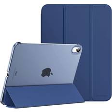 Apple iPad 10.9 - Röda Surfplattafodral iPad 10th Generation Case 2022, Slim Stand Hard PC Translucent Back Shell Smart Cover Case for iPad 10th Gen 10.9 inch 2022, Support Touch ID, Auto Wake/Sleep