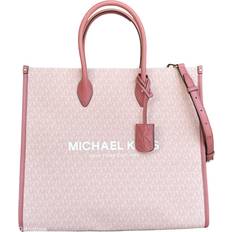 Michael Kors Toteväskor Michael Kors Mirella Signature MK Large Tote Bag - Dark Powder Blush Pink