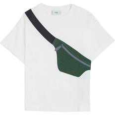 Fendi Axelremsväskor Fendi Kids Crossbody Bag Printed T-Shirt White, 14Y WHITE