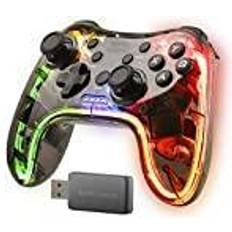PlayStation 4 - Trådlös - Vibration Handkontroller Mars Gaming Wireless Controller MGP24 For PS3 RGB Neon