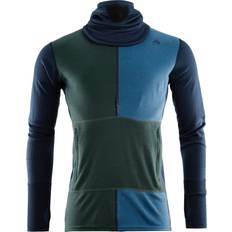 Herr - Hoodies - Merinoull Tröjor Aclima WarmWool Hoodsweater w/zip M's Blazer/Green Gables/Coastal Fjord