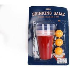 Original Adult Drinking Game Beer Pong Set 12 Red Plastic Cups 3 Ping Pong Balls
