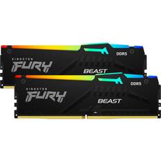 Kingston DDR5 RAM minnen Kingston Fury Beast RGB Black DDR5 6000MHz 2x8GB ECC (KF560C36BBEAK2-16)