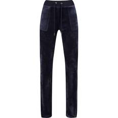 8 - Dam - Enfärgade Byxor & Shorts Juicy Couture Classic Velour Del Ray Pant - Night Sky