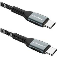 Qoltec USB-kabel Kablar Qoltec USB-kabel pin USB-C pin USB-C hane - USB 2.0