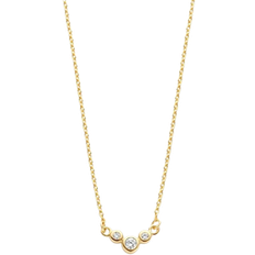 Spirit Icons Trinity Necklace - Gold/Diamonds