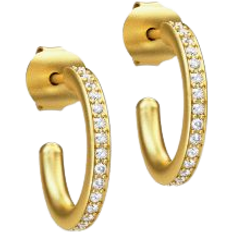 Julie Sandlau Infinity Hoop Small Earring - Gold/Transparent