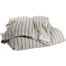 Linne - Svarta Sängkläder Lovely Linen Misty Påslakan Beige, Svart (210x150cm)
