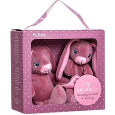 Rosa - Silikon Babynests & Filtar My Teddy Comforter & Small Rabbit Gift Box