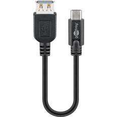 Goobay Hane - Hona - USB A-USB C - USB-kabel Kablar Goobay 51763 USB-A-USB-C M-F 0.2m