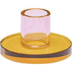 Hübsch Astra Candleholder Small Pink/Orange Ljusstake
