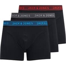 Jack & Jones Svarta Kalsonger Jack & Jones 3-Pack Plain Trunks - Black/Asphalt