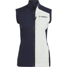Adidas Dam Västar adidas Terrex Xperior Cross-Country Ski Soft Shell Vest Women - Legend Ink/Linen Green