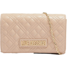 Beige - Tryckknapp Axelremsväskor Love Moschino Women's Quilted Chain Crossbody Bag