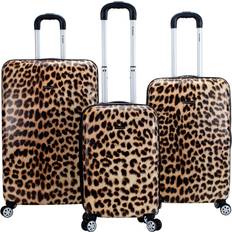 Rockland bagage 3 delar snö leopard polykarbonat