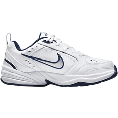 Nike Läder Träningsskor Nike Air Monarch IV M - White/Midnight Navy/Metallic Silver