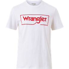 Wrangler Bomull - Herr - Vita T-shirts Wrangler Logo Crew Neck T-shirt - White
