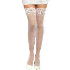 Dreamgirl Sheer Lace Thigh High One White out of stock