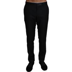 Dolce & Gabbana Herr Byxor Dolce & Gabbana Wool Black Formal Dress Trouser Men Men's Pants