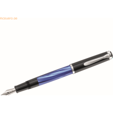 Pelikan Klassisk M205 reservoarpenna, blå marmor, kromplätering, 801973