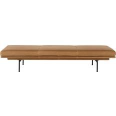 Muuto Soffor Muuto Outline Daybed Black/ Leather/Cognac Soffa 200cm