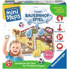 Ravensburger ministeps 4173 Unser Bauernhof-Spiel, Erstes Spiel rund um Tiere, Farben und Formen Spielzeug ab 2 Jahre