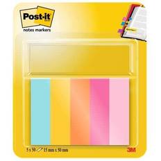 Post-it Noter markörer, Beachside Color Collection, 15 mm x 50 mm, 50 ark/dyna, 5 dynor/pack, 7100259442, flerfärgad