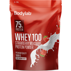 Bodylab Kasein Vitaminer & Kosttillskott Bodylab Whey 100 Strawberry Milkshake 1kg 1 st