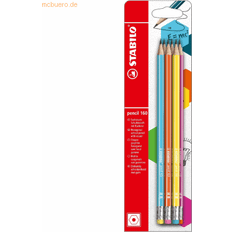 Stabilo Grafitpenna penna 160 E/T HB Petrol/Rosa/Blå/Orange/Gul 6 st