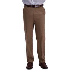 Haggar Men's Big-Tall Premium No Iron Khaki Classic-Fit Expandable-Waist Flat-Front, British Khaki, 44x30