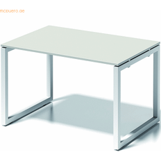 Aluminium - Gråa Skrivbord Bisley Schreibtisch CitoBxTxH 120x80x74cm grauweiß Skrivbord