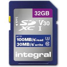Integral 32 GB Minneskort Integral High Speed SDHC/XC Class 10 UHS-I U3 V30 100/30MB/s 32GB