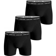 Björn Borg Herr - Svarta Kalsonger Björn Borg Solid Essential Shorts 3-pack - Black