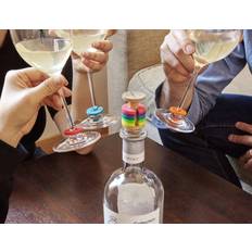 Kikkerland Rainbow Wine Rings Stopper BA91 Vinkork