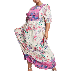 Blommiga - Långa klänningar - Rosa River Island Plus Floral Maxi Dress