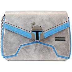 Star Wars Axelremsväskor Star Wars Loungefly Jango Fett Chain Shoulder Bag silver blue