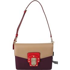 Dolce & Gabbana Röda Väskor Dolce & Gabbana Purple Beige Red Leather Crossbody Purse Women's Bag
